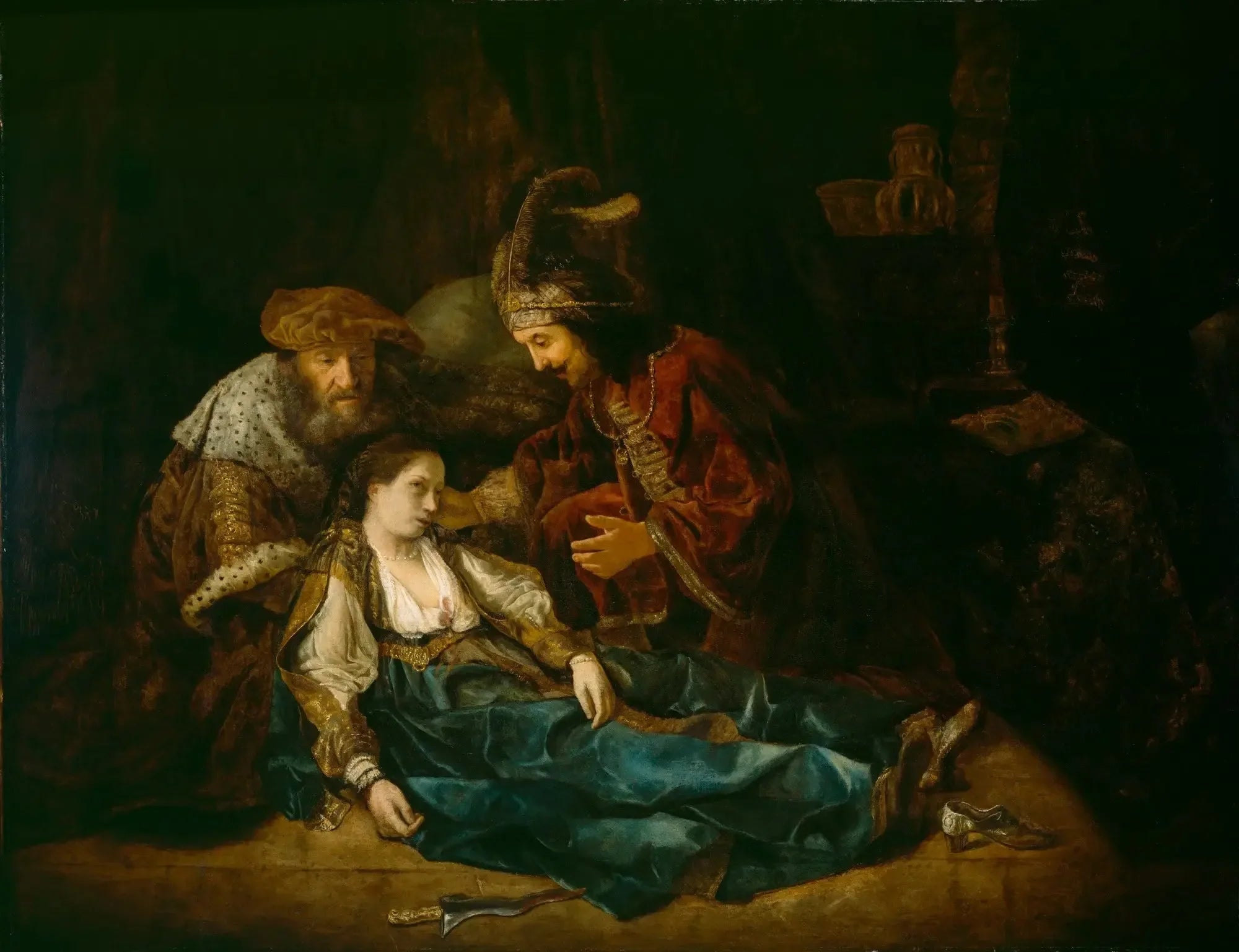 La mort de Lucrèce - Rembrandt image 1 reproduction de peinture à l’huile