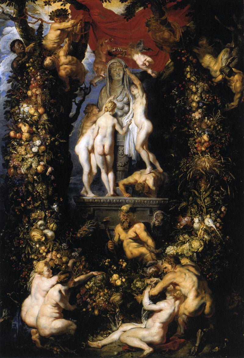 La nature ornant les trois grâces - Jan Brueghel l'Ancien