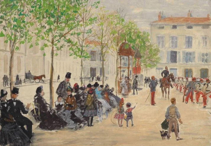La Place Monge à Paris - Jean-François Raffaëlli