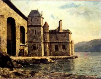 La prison près du lac - Gustave Courbet image 1 reproduction d’œuvre d’art à l’huile