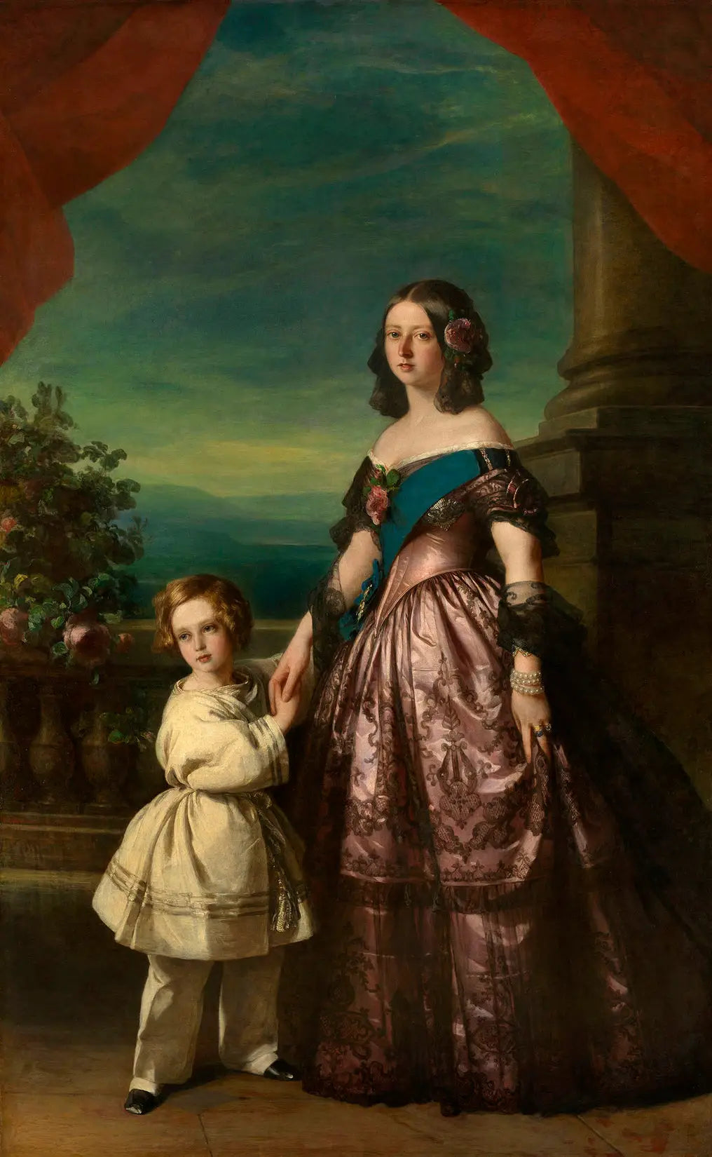 La reine Victoria avec le prince de Galles - Franz Xaver Winterhalter - Alpha Reproduction