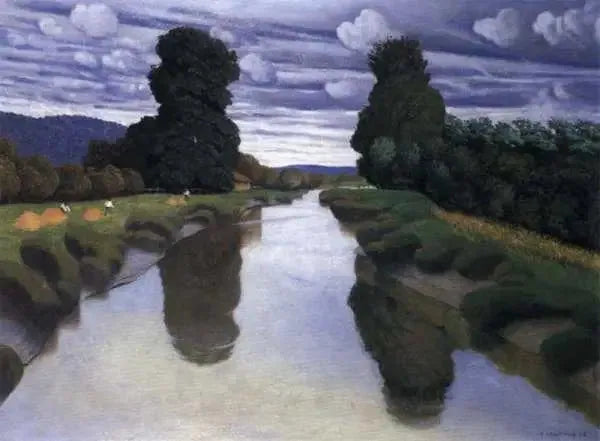 La Risle près de Berville - Félix Vallotton image 1 reproduction de peinture à l’huile