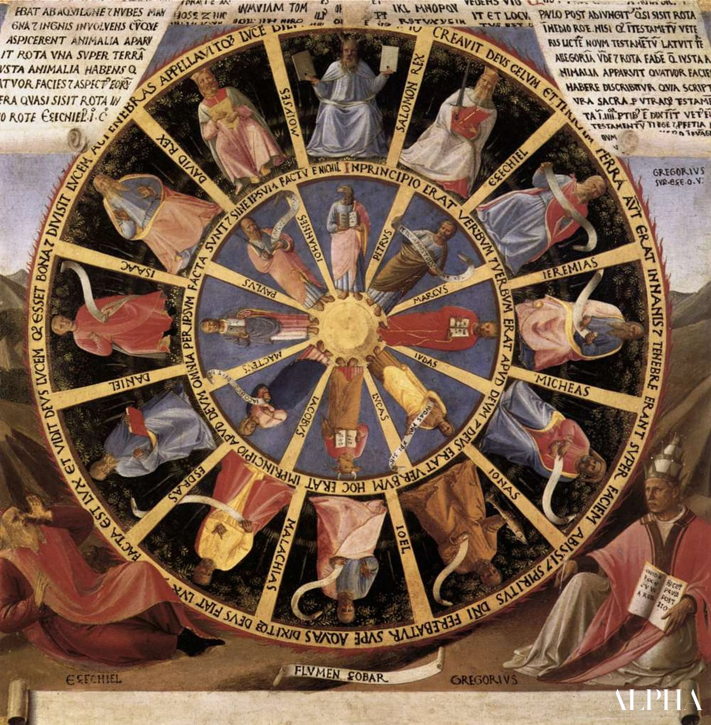 La roue mystique (La vision d'Ezéchiel) - Fra Angelico - Reproductions de tableaux et peintures haut de gamme