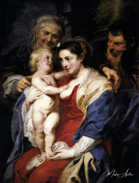 La Sainte Famille avec Sainte Anne - Peter Paul Rubens - Reproductions de tableaux et peintures haut de gamme