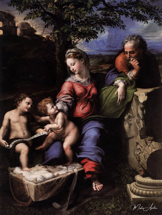 La Sainte Famille du Chêne - Raphaël (peintre) - Reproductions de tableaux et peintures haut de gamme