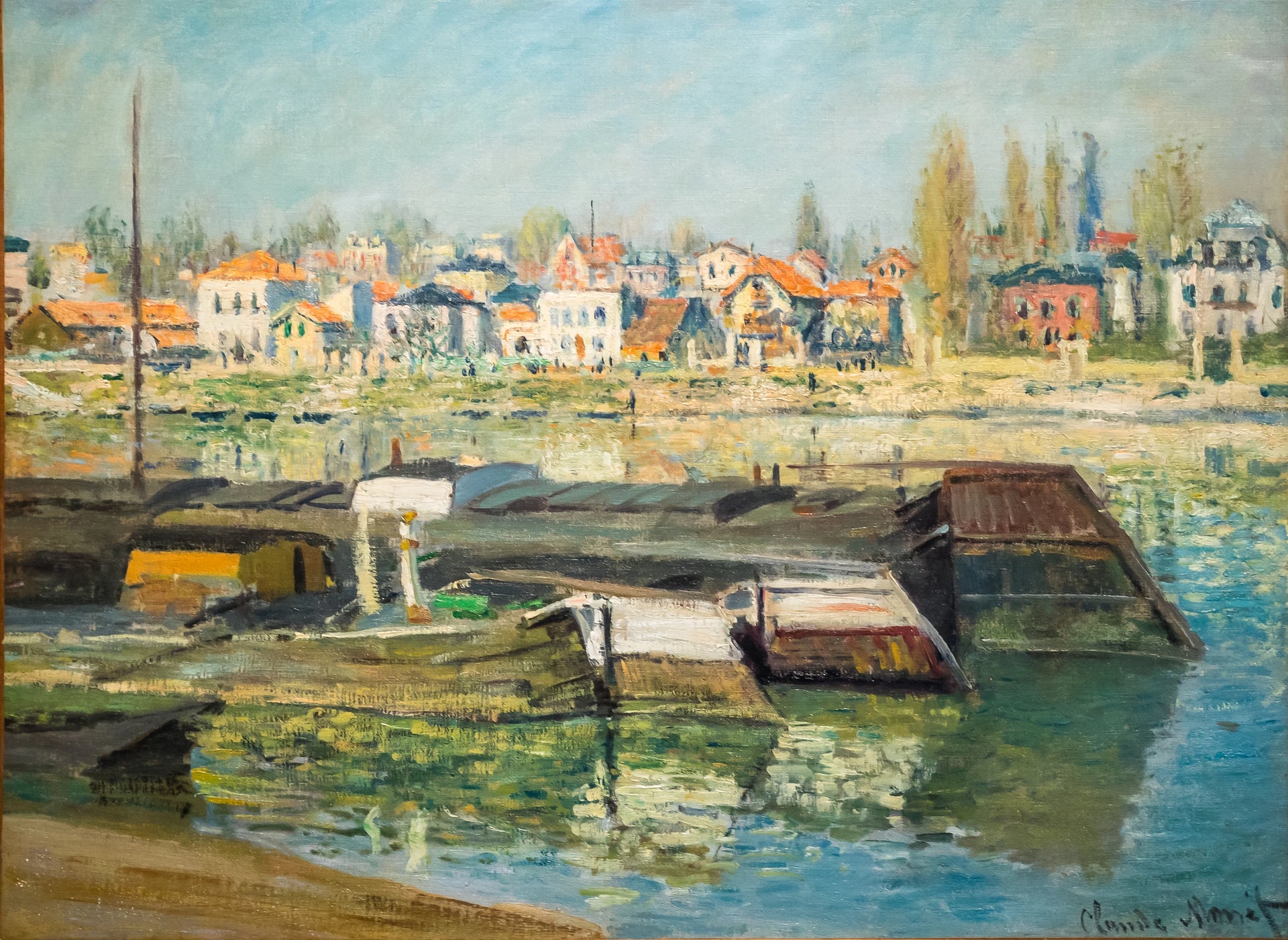 La Seine à Asnières W269 par Claude Monet, 1873, Wallraf-Richartz-Museum & Fondation Corboud