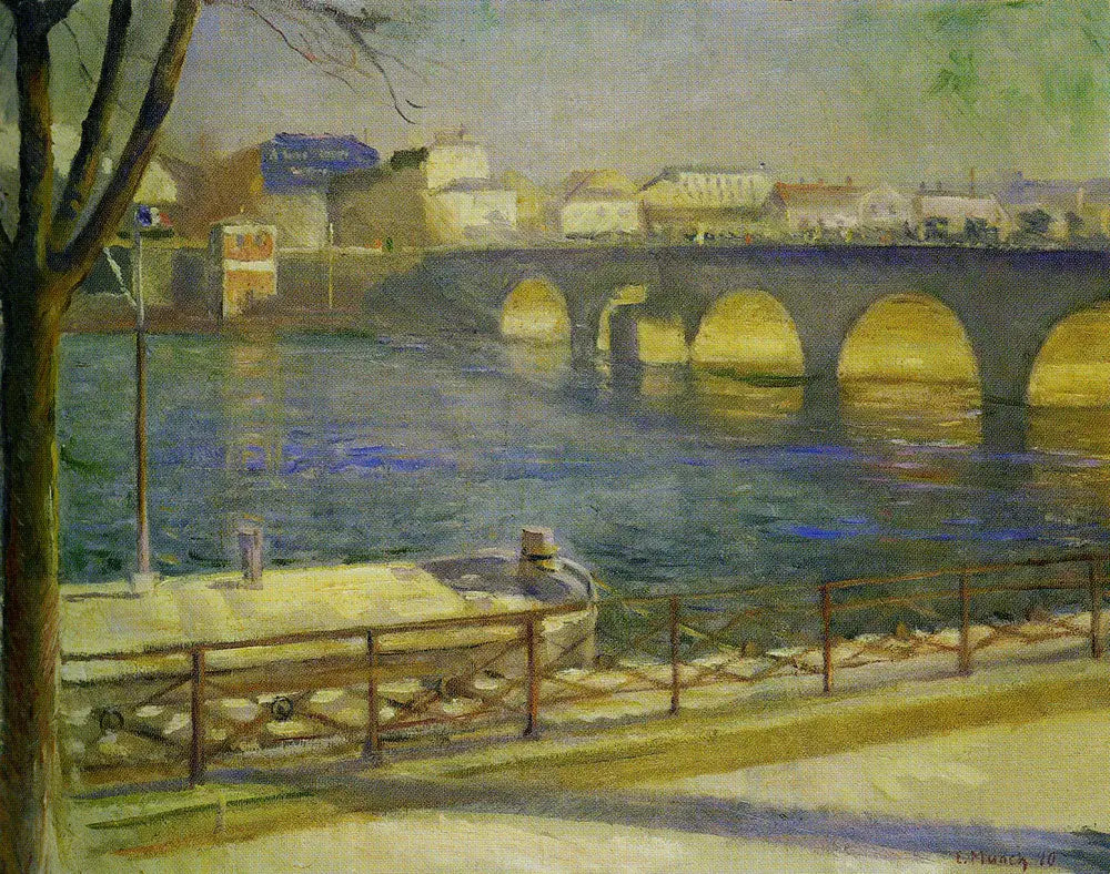 Reproduction du tableau « La Seine à Saint-Cloud - Edvard Munch » par Alpha Reproduction en peinture à l’huile