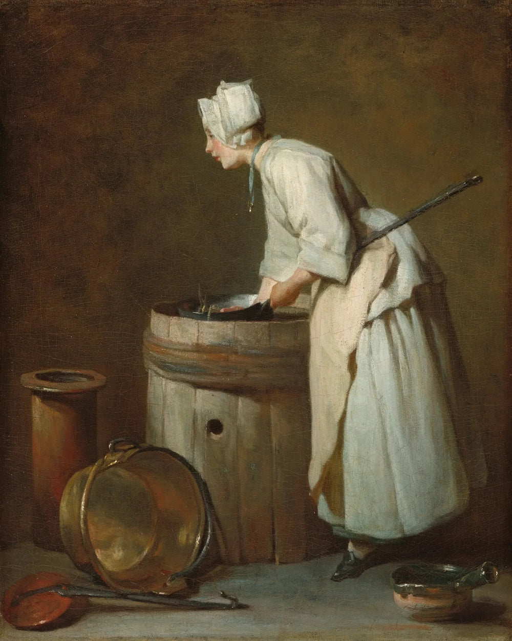 La servante de cuisine - Jean Siméon Chardin image 1 tableau peint à l’huile sur toile
