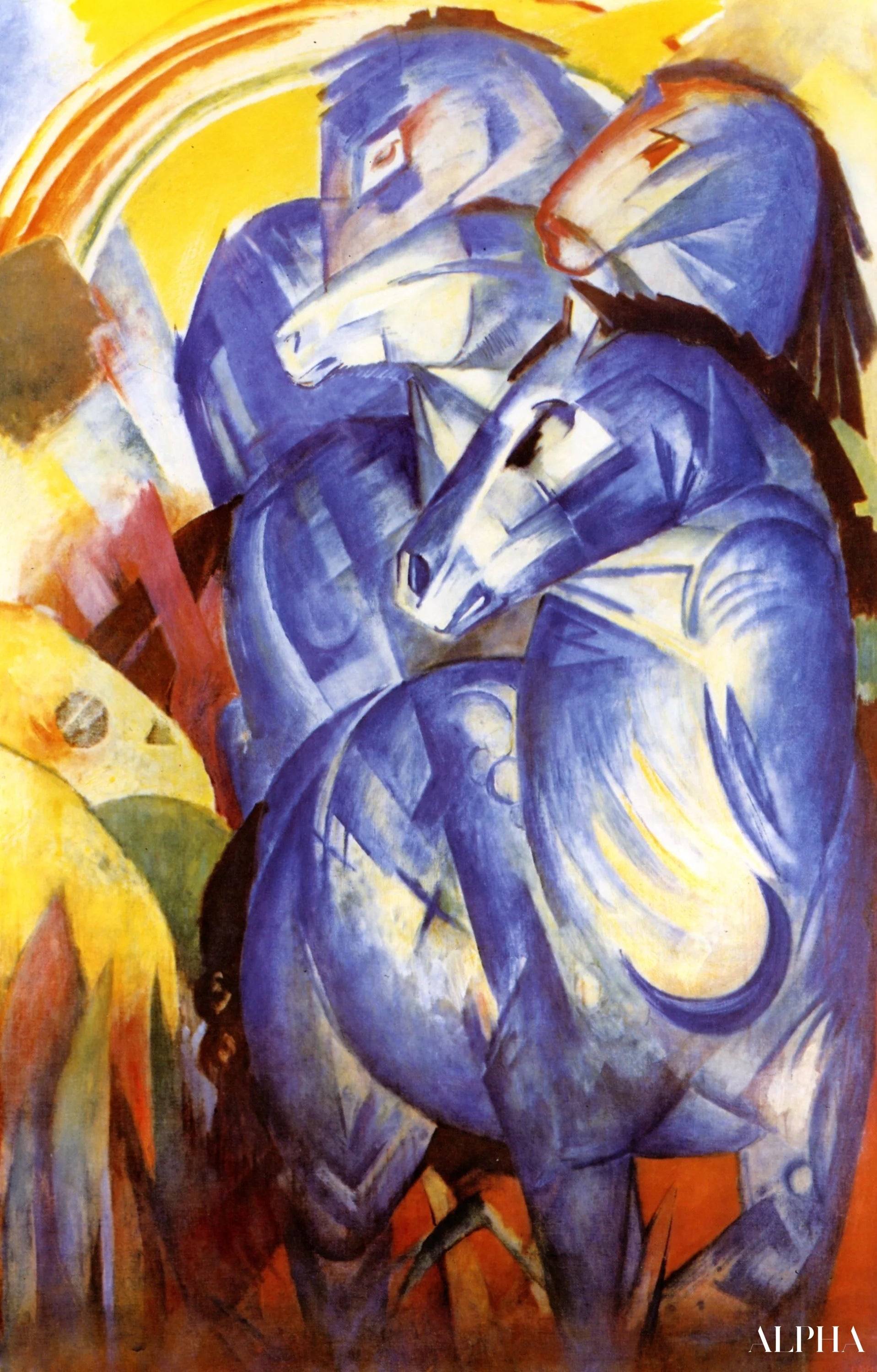 La Tour des chevaux bleus - Franz Marc - Reproductions de tableaux et peintures haut de gamme