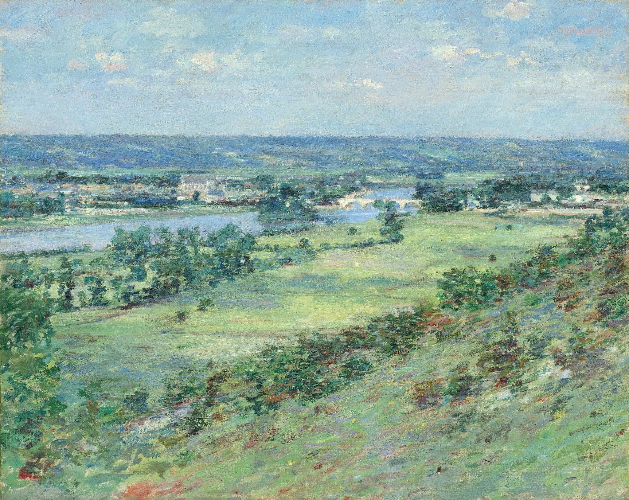 La vallée de la Seine, des collines de Giverny - Theodore Robinson image 1 copie peinte à la main à l’huile