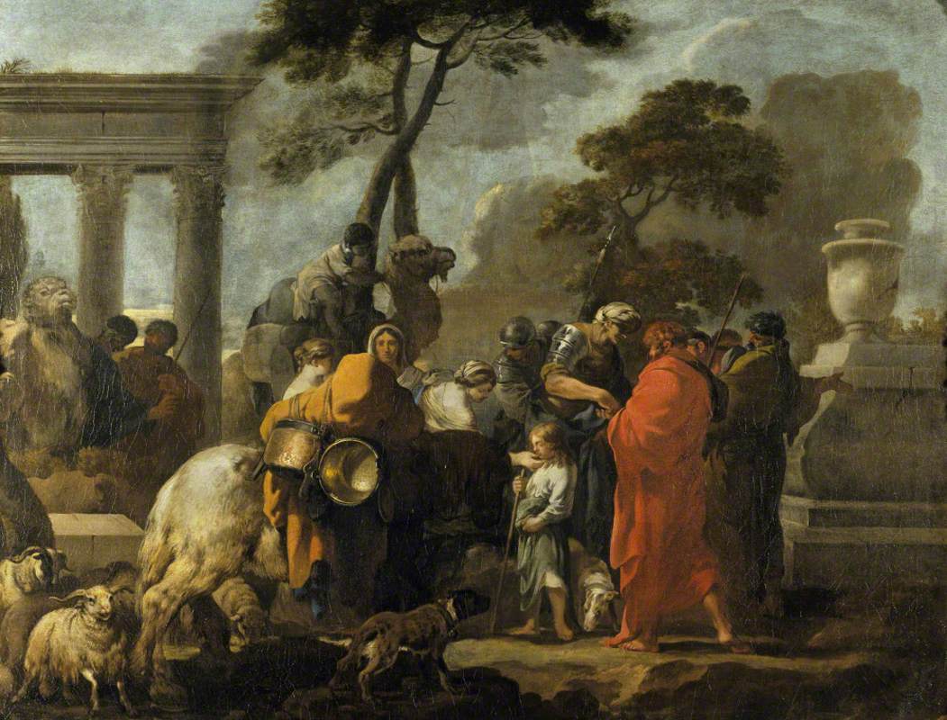 La vente de Joseph par ses frères - Sébastien Bourdon image 1 tableau peint à l’huile sur toile