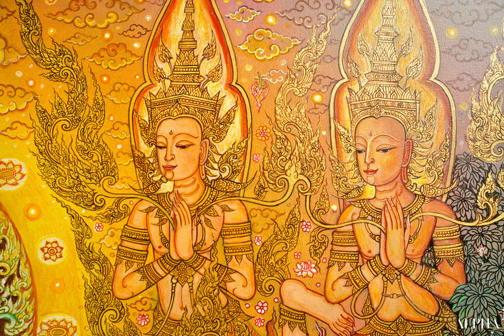 La Vie de Bouddha | 240 x 180 cm Reproductions de tableaux à la peinture à l’huile