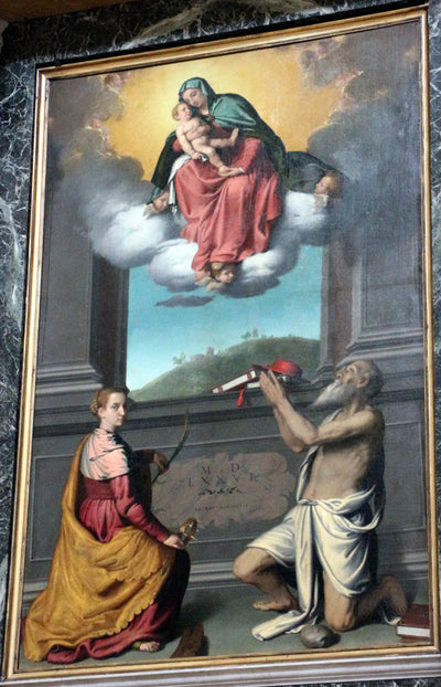 La Vierge à l’Enfant en gloire avec des saints - Giovanni Battista Moroni - Alpha Reproduction