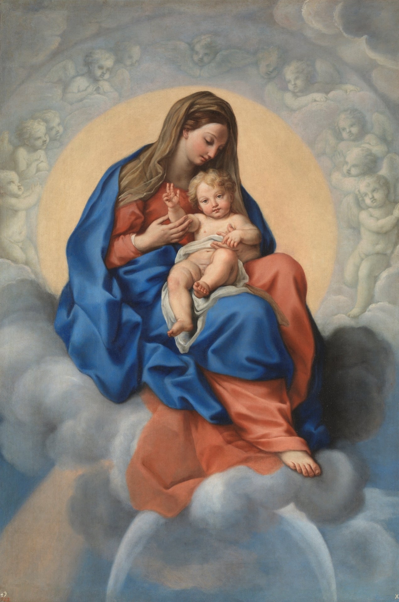 La Vierge et l'Enfant dans la gloire - Carlo Maratta image 1 reproduction artisanale de tableau