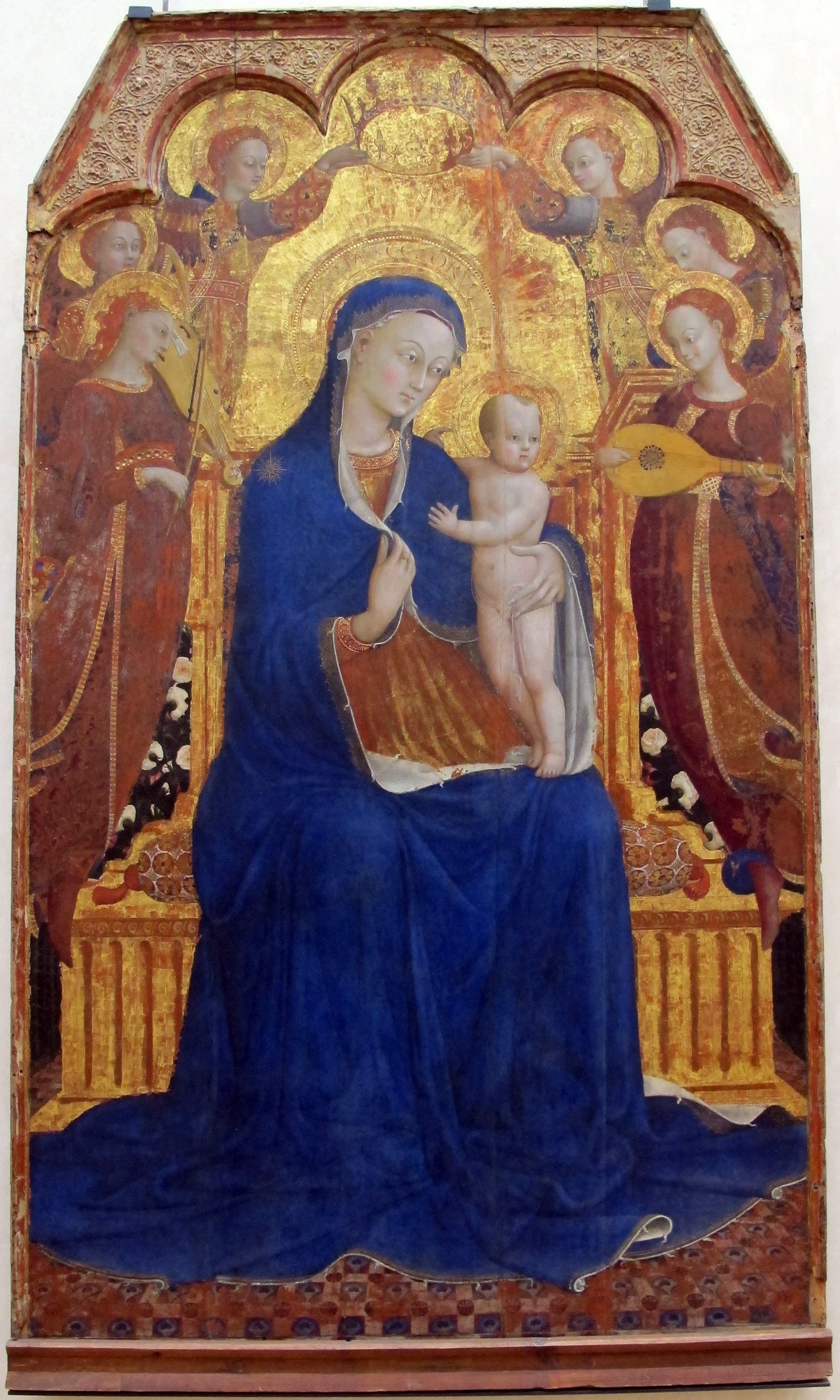 La Vierge et l'Enfant entourés d'anges - Stefano di Giovanni (Sassetta) image 1 reproduction artisanale de tableau