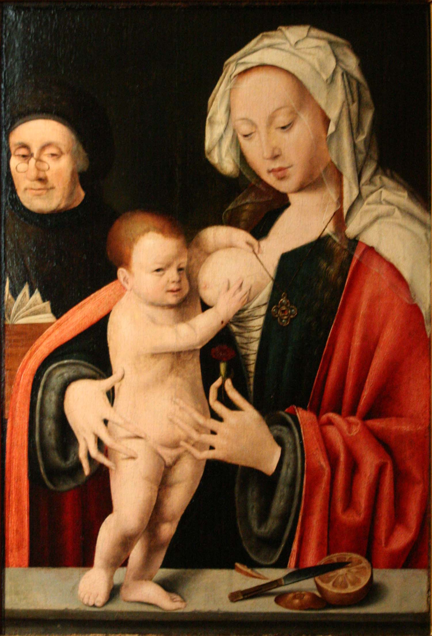 La Vierge l’Enfant et un donateur - Joos van Cleve - Alpha Reproduction