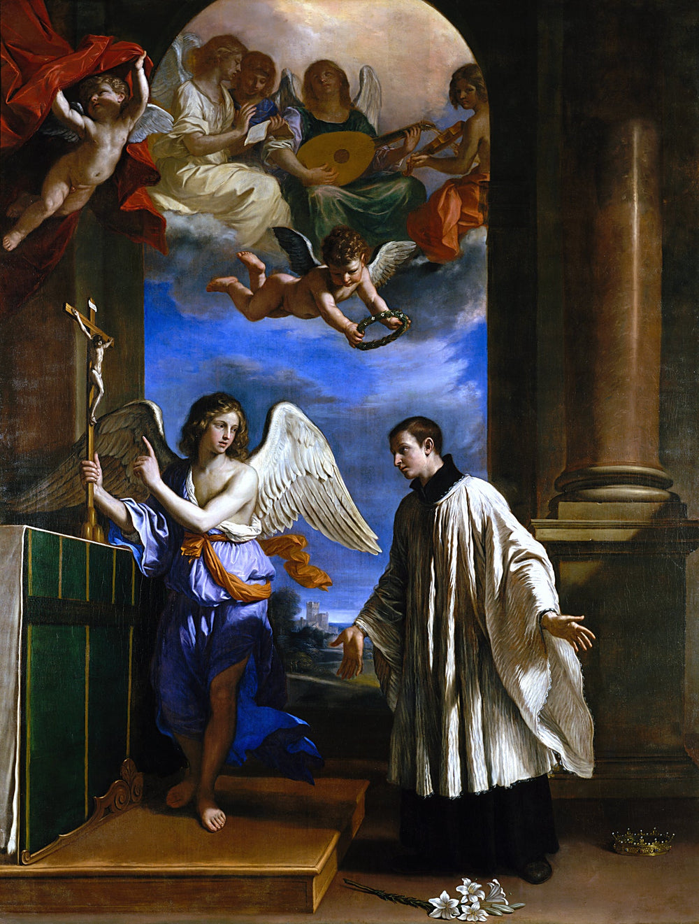 La vocation de saint Louis de Gonzague - Guercino image 1 tableau peint à l’huile sur toile