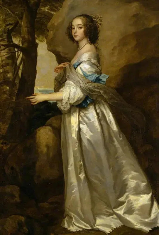 Lady Frances Cranfield, Lady Buckhurst, future comtesse de Dorset (décédée en 1687) - Antoine van Dyck image 1 reproduction artisanale de tableau