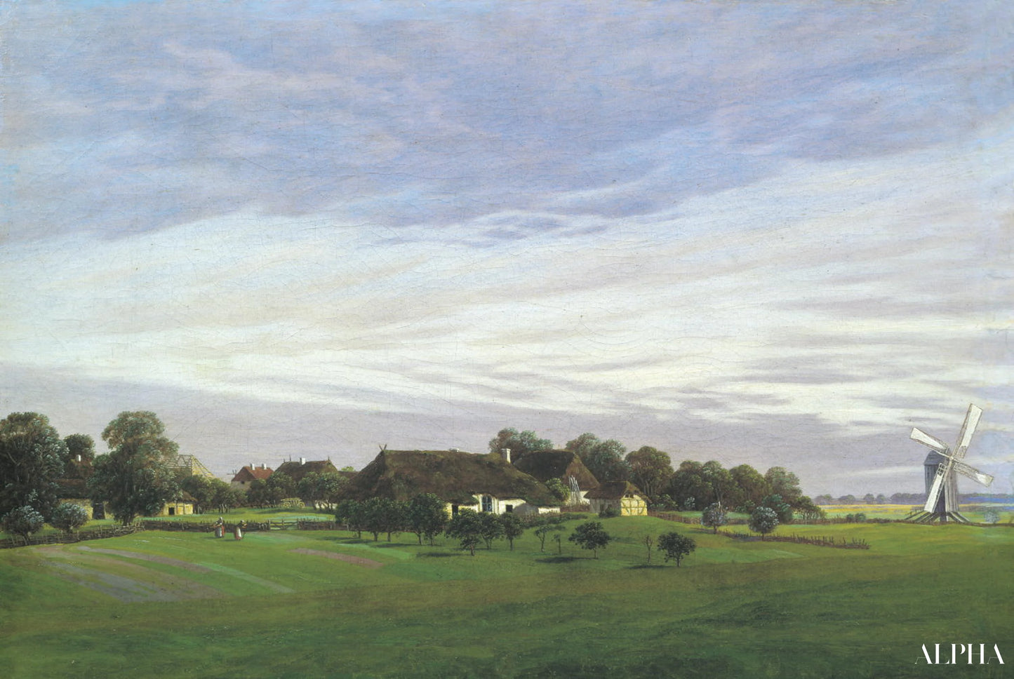Laendliche ebene Gegend - Caspar David Friedrich - Reproductions de tableaux et peintures haut de gamme
