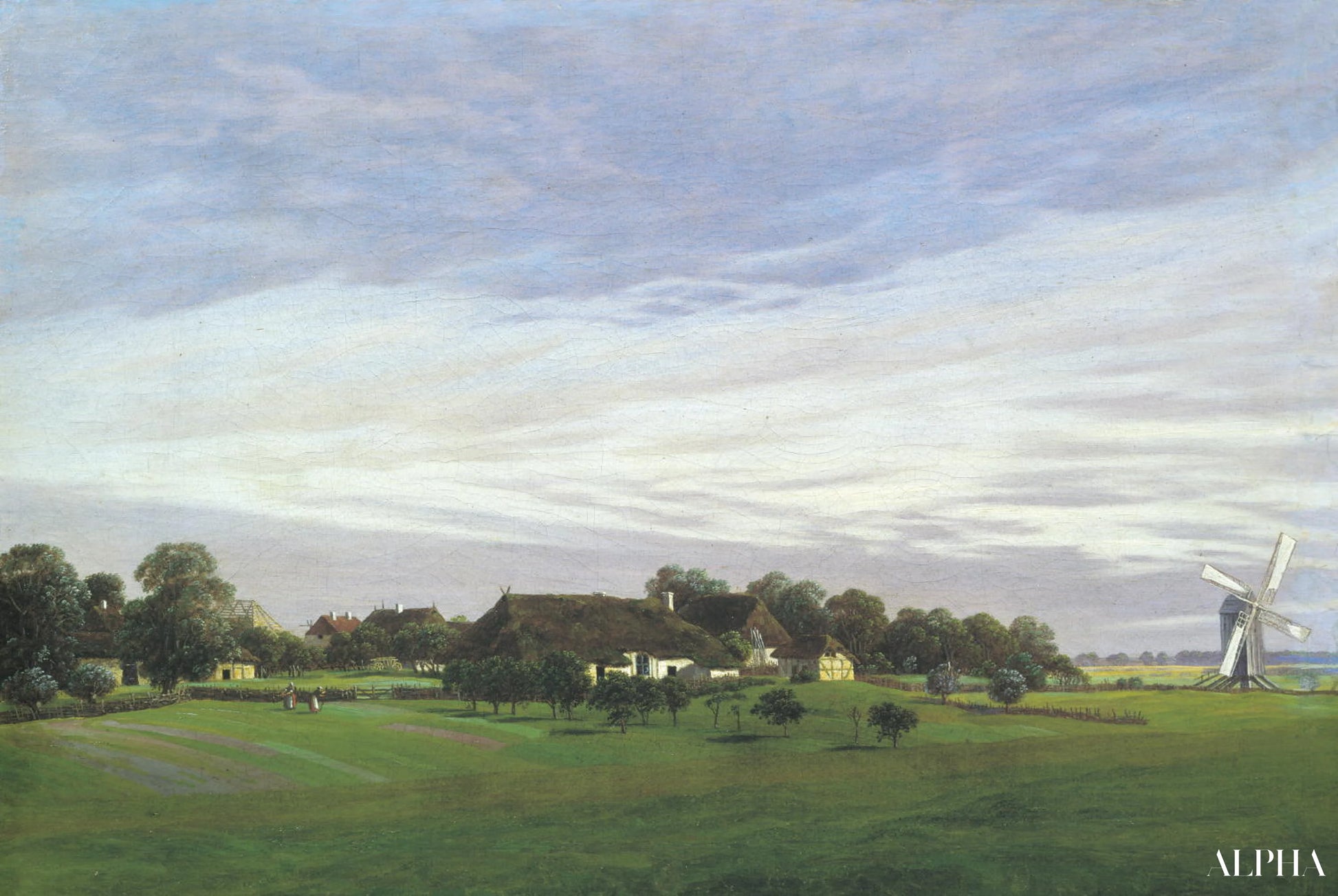 Laendliche ebene Gegend - Caspar David Friedrich - Reproductions de tableaux et peintures haut de gamme