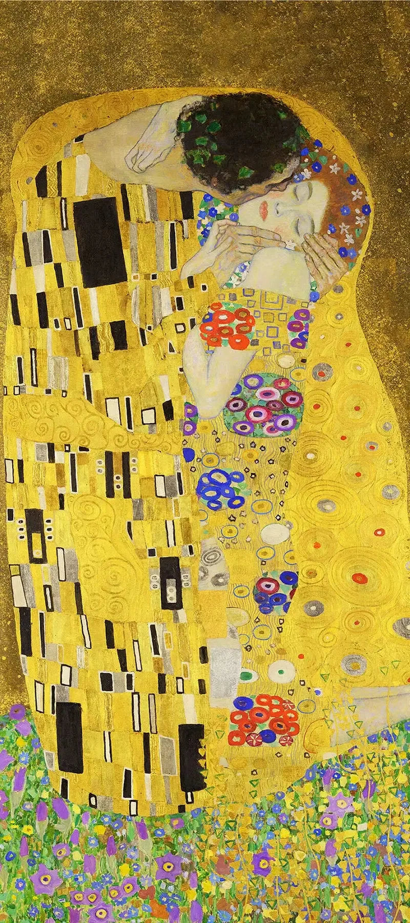 💛 הנשיקה (פרט II) – גוסטב קלימט (1907–1908)