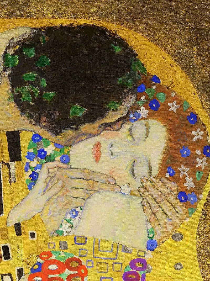 💋 הנשיקה (פרט IV) – גוסטב קלימט (1907-1908)