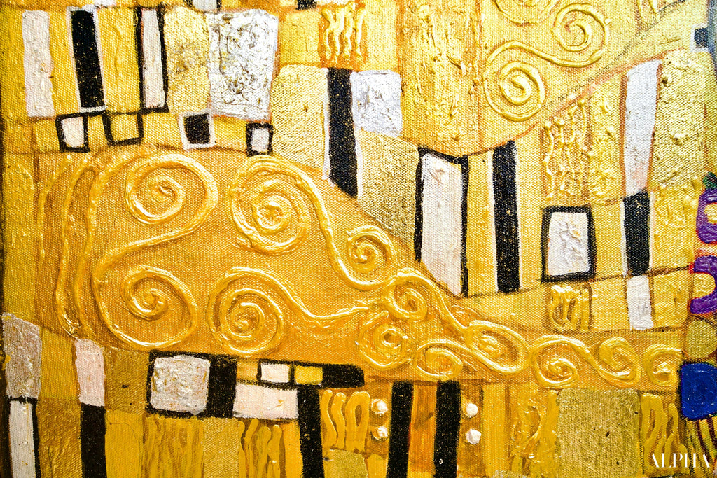 Le Baiser Réimaginé par Master Apollon | 200 x 200 cm Reproductions de tableaux à la peinture à l’huile