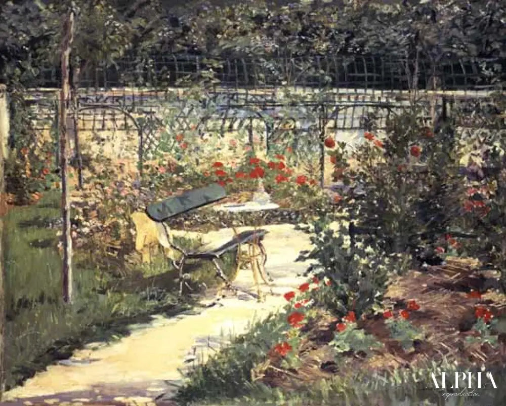 Le banc du jardin de Versailles - Edouard Manet - Reproductions de tableaux et peintures haut de gamme