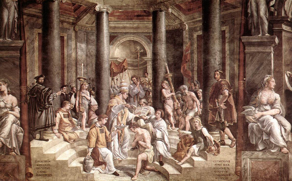 Le Baptême de Constantin - Raphaël Sanzio