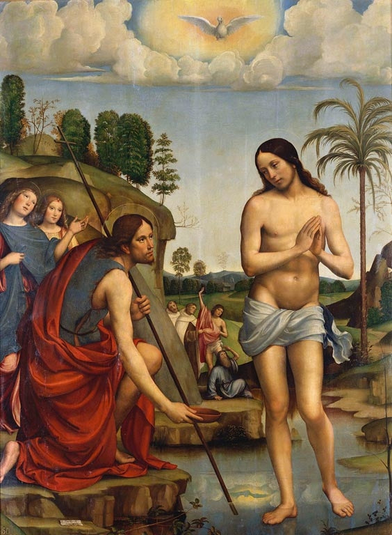 Le baptême du Christ - Francesco Francia image 1 tableau peint à l’huile sur toile