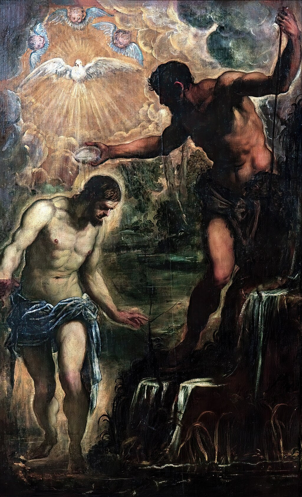 Le Baptême du Christ - Jacopo Tintoretto image 1 tableau peint à l’huile sur toile