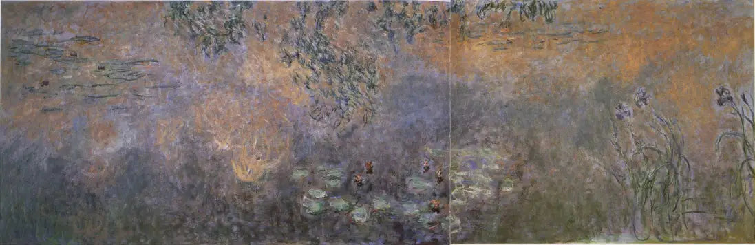 Reproduction du tableau « Le Bassin aux nymphéas avec iris - Claude Monet » par Alpha Reproduction en peinture à l’huile
