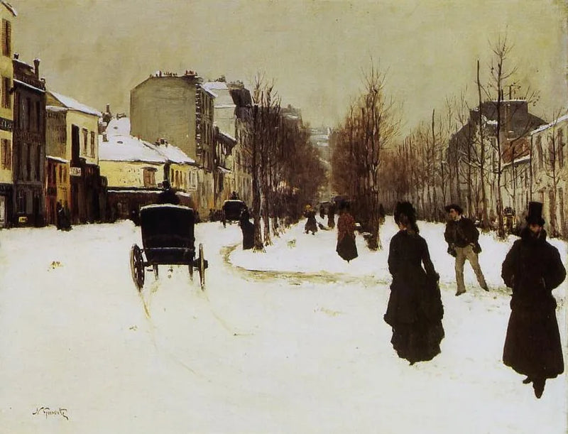 Boulevard de Clichy במזג אוויר מושלג - Norbert Géneutte