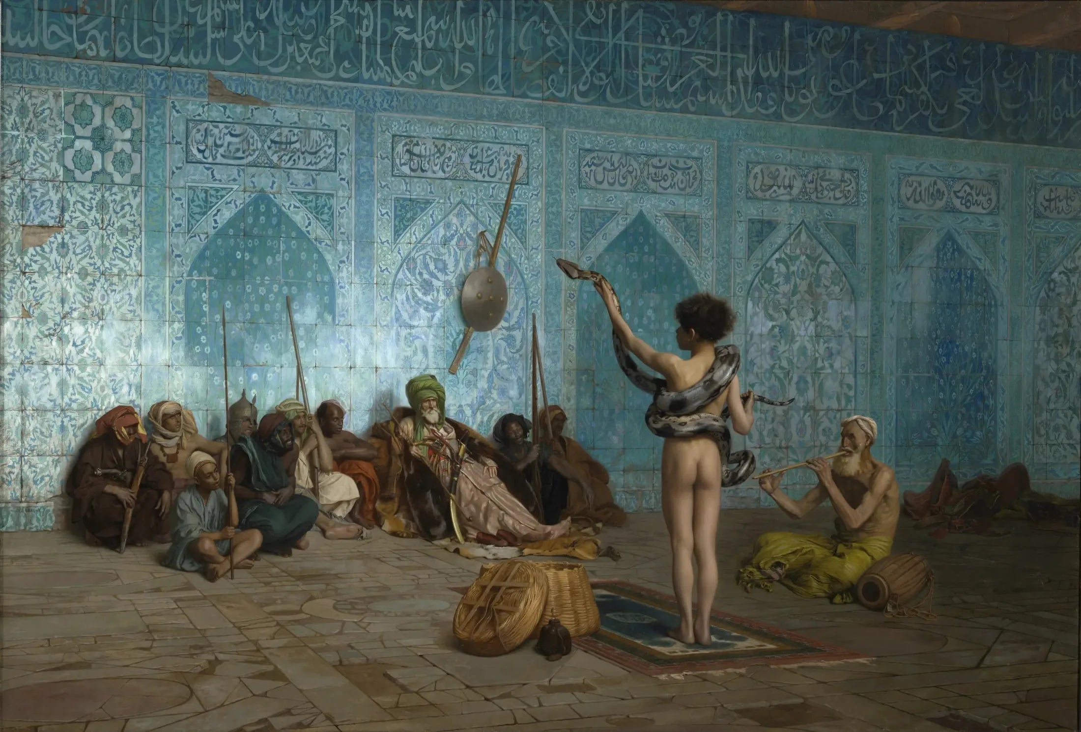 Le Charmeur de serpents - Jean-Léon Gérôme image 1 reproduction de peinture à l’huile