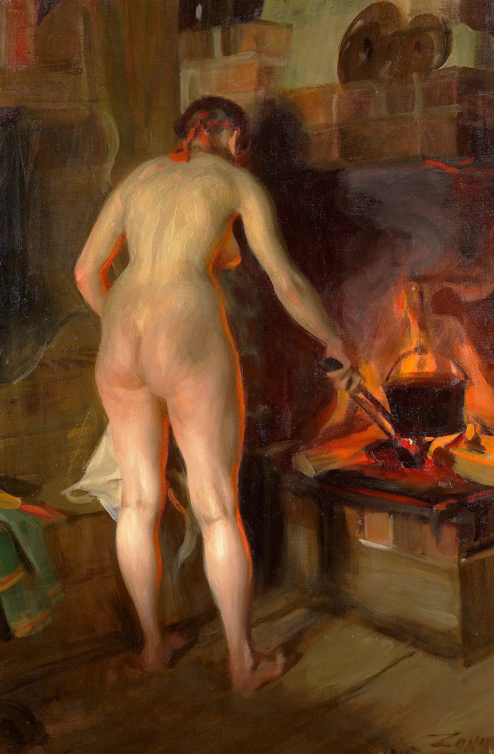 Le Chaudron de pommes de terre - Anders Zorn - Alpha Reproduction