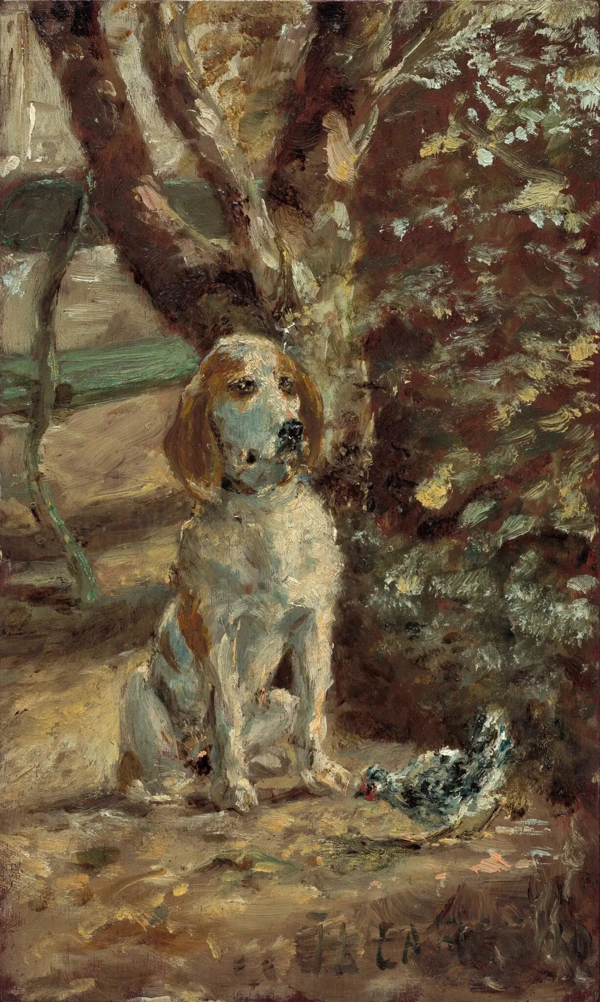 Le chien de l'artiste Flèche - Henri de Toulouse-Lautrec image 1 tableau peint à l’huile sur toile