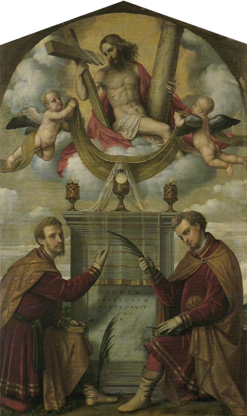 ישו עם הה Eucharis ו הקדושים קום ודמיאן - אלסנדרו בונביצ'ינו