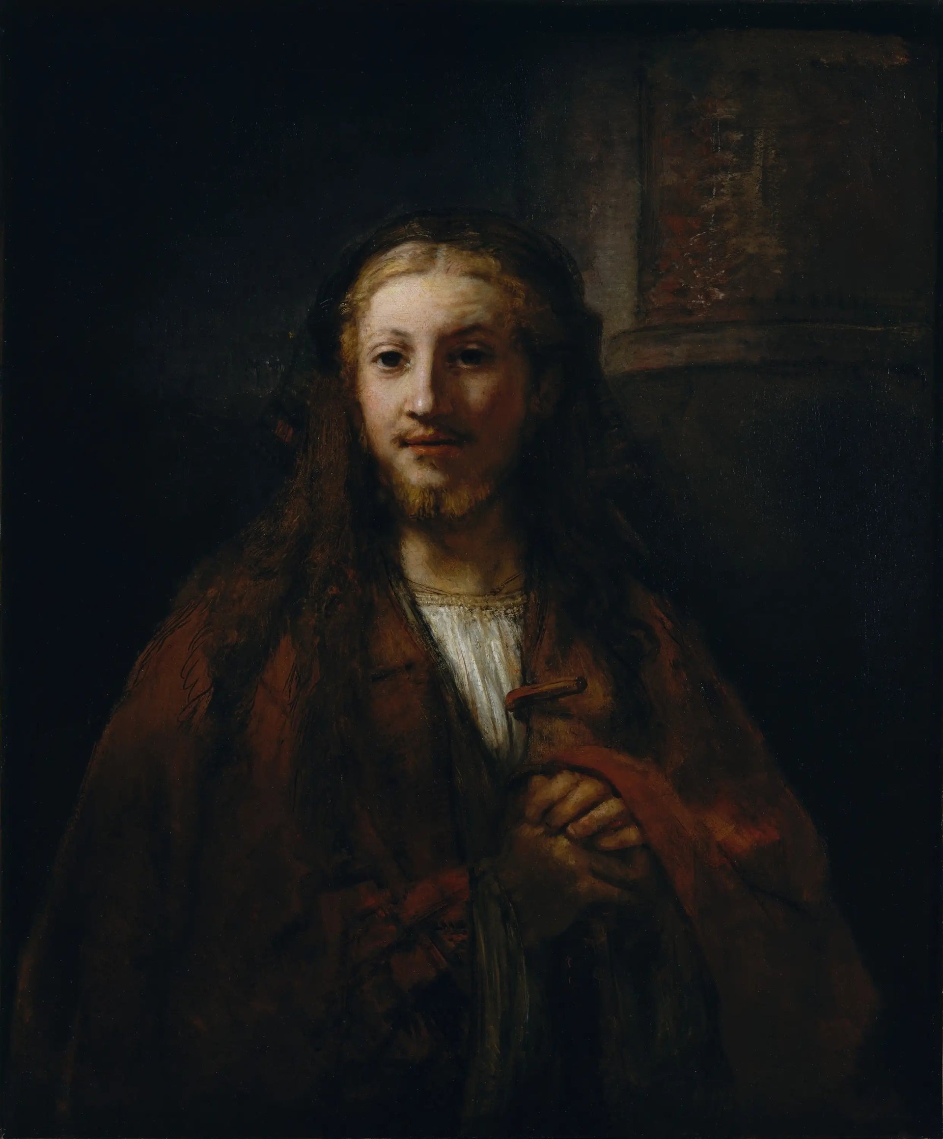 Le Christ avec un bâton - Rembrandt image 1 reproduction de peinture à l’huile
