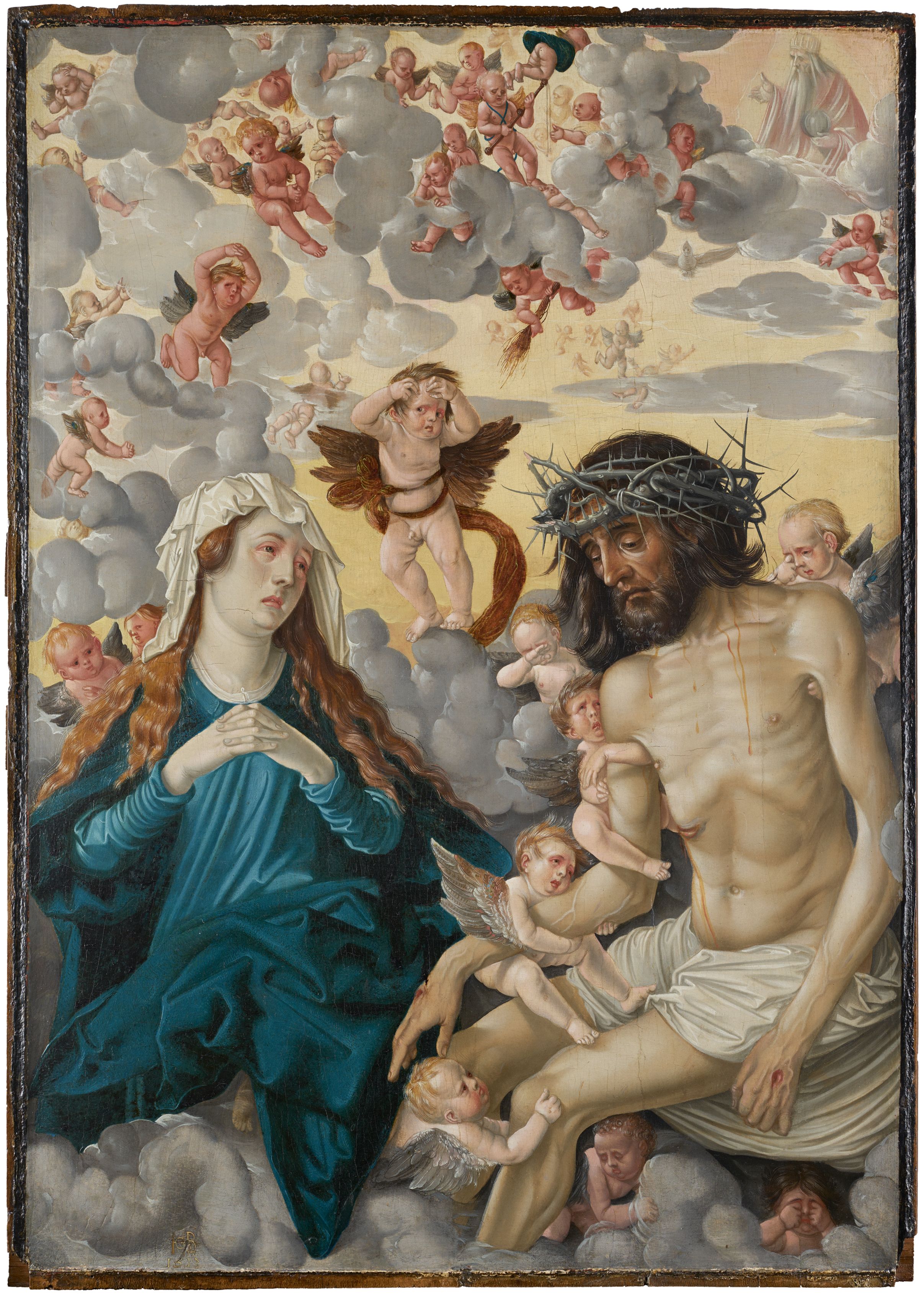 Le Christ homme de douleurs pleura Marie et les anges. - Hans Baldung Grien - Alpha Reproduction