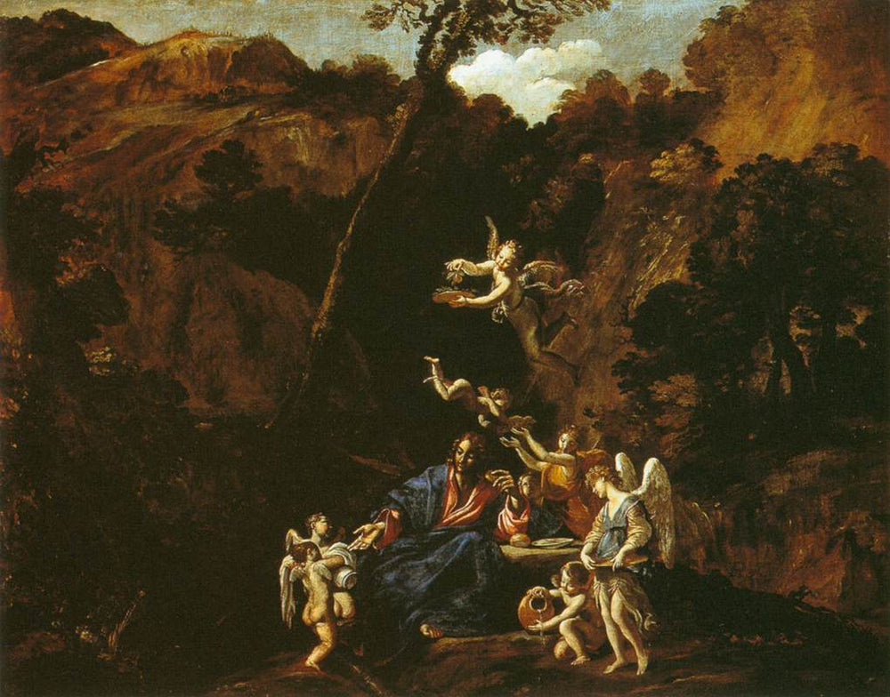 Le Christ servi par les anges - Giovanni Lanfranco - Alpha Reproduction
