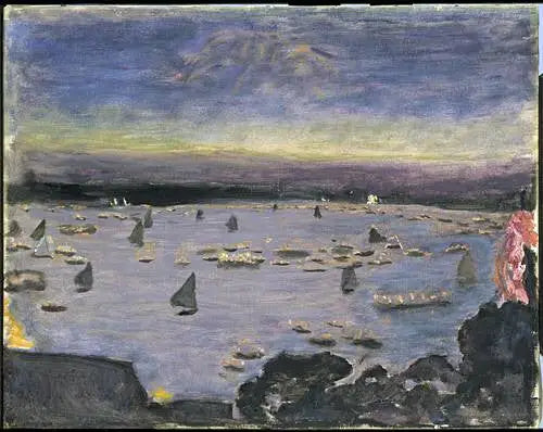 Le corso aux lampions sur l'Aussenalster à Hambourg - Pierre Bonnard image 1 tableau peint à l’huile sur toile