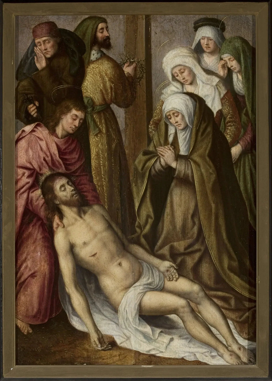 אבלו של ישו (מתי 27:59–61; מרקוס 15:46–47; לוקס 23:53–56; יוחנן 19:38–42) - הוגו ואן דר גוס