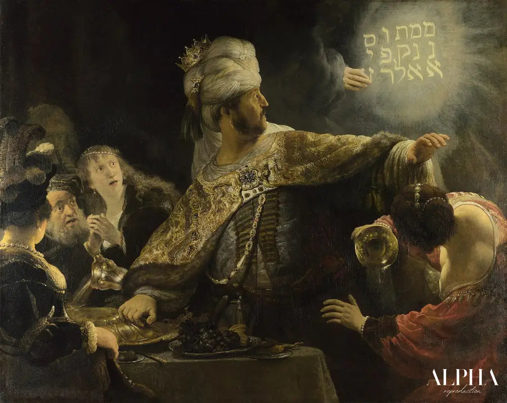 Le Festin de Balthazar - Rembrandt van Rijn - Reproductions de tableaux et peintures haut de gamme