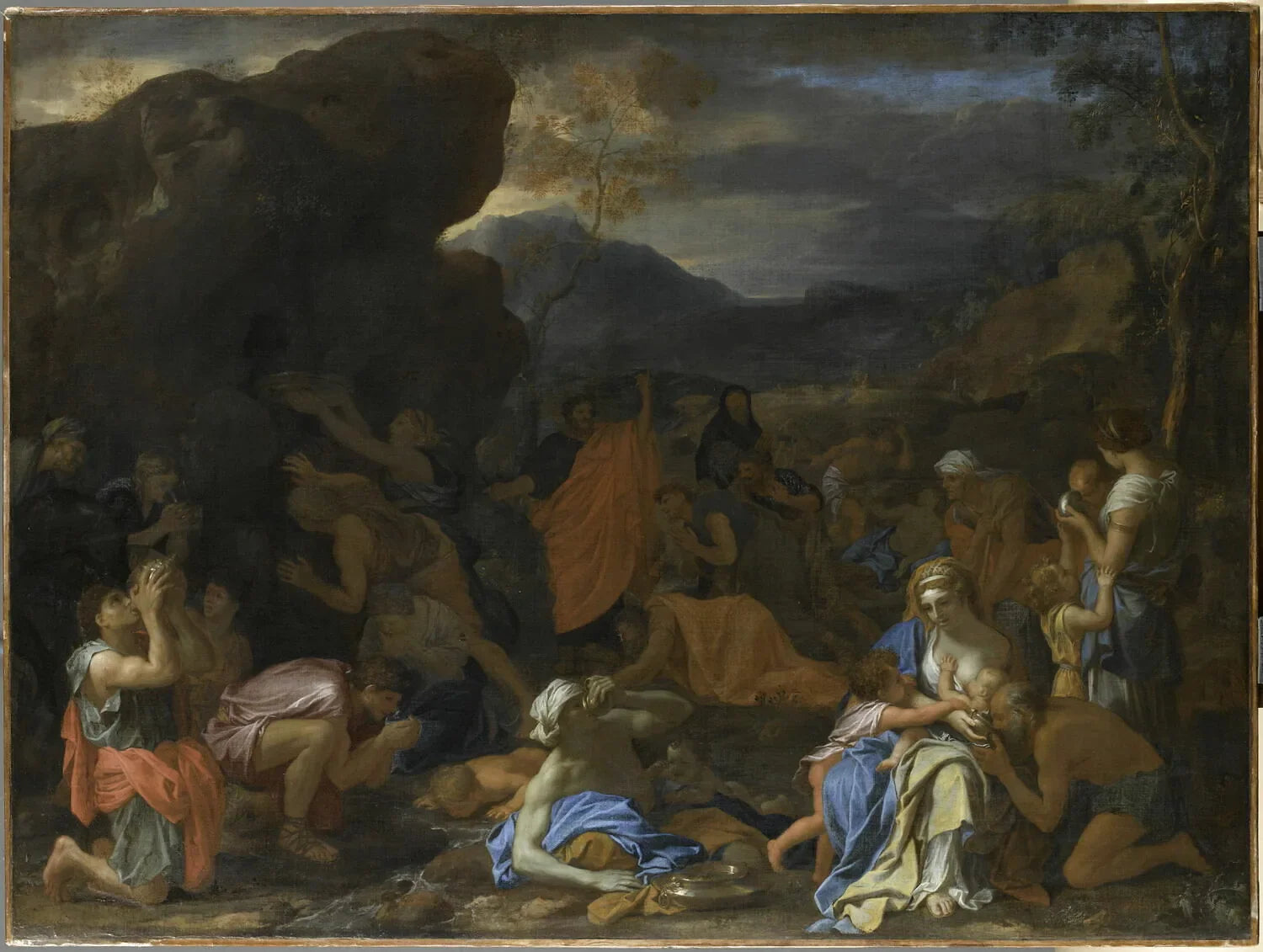 Le Frappement du rocher - Charles Le Brun image 1 tableau peint à l’huile sur toile