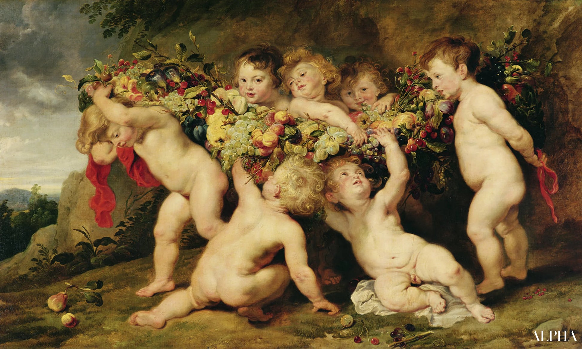 Le Fruechtekranz. (effilocher Snyders) - Peter Paul Rubens - Reproductions de tableaux et peintures haut de gamme
