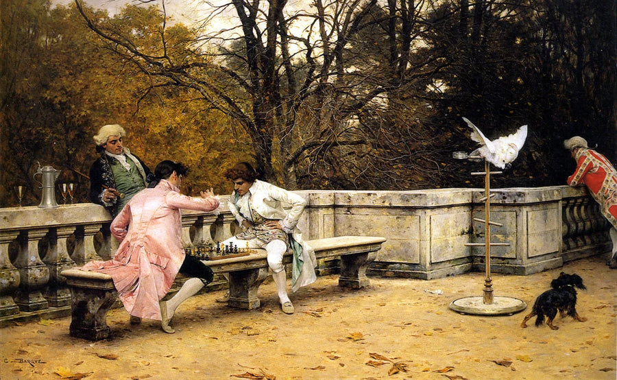 Le Jeu d'échecs sur la terrasse - Charles Bargue