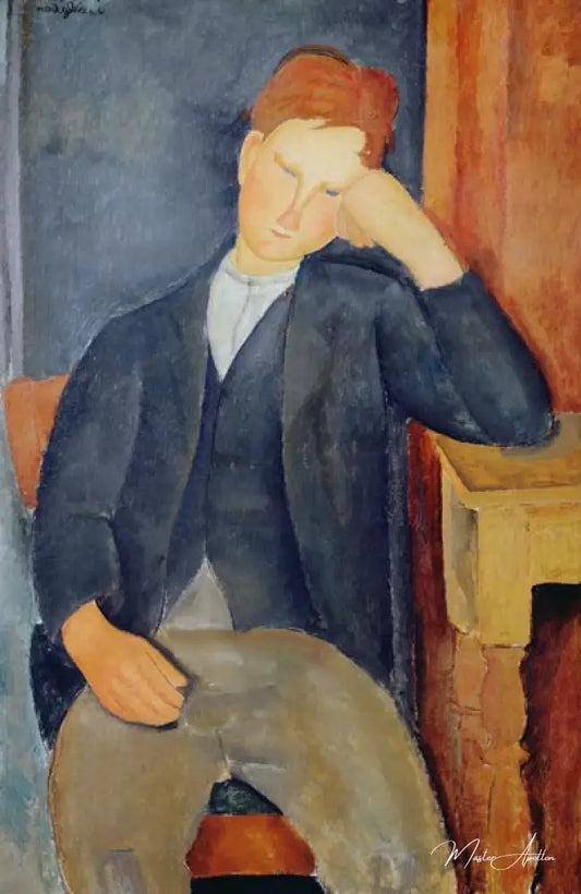 Le jeune apprenti - Amedeo Modigliani - Reproductions de tableaux et peintures haut de gamme