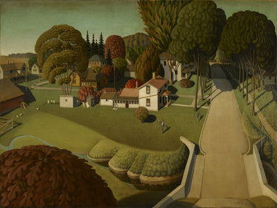 Le lieu de naissance d’Herbert Hoover West Branch Iowa - Grant Wood - Alpha Reproduction