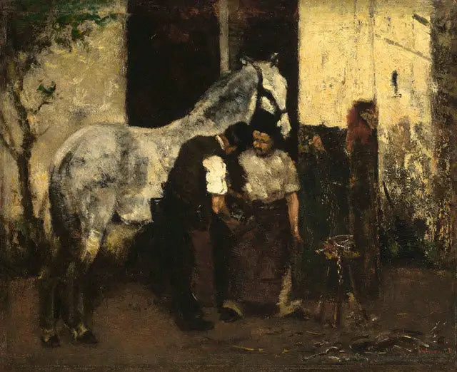Le maréchal-ferrant - Max Liebermann image 1 reproduction d’œuvre d’art à l’huile
