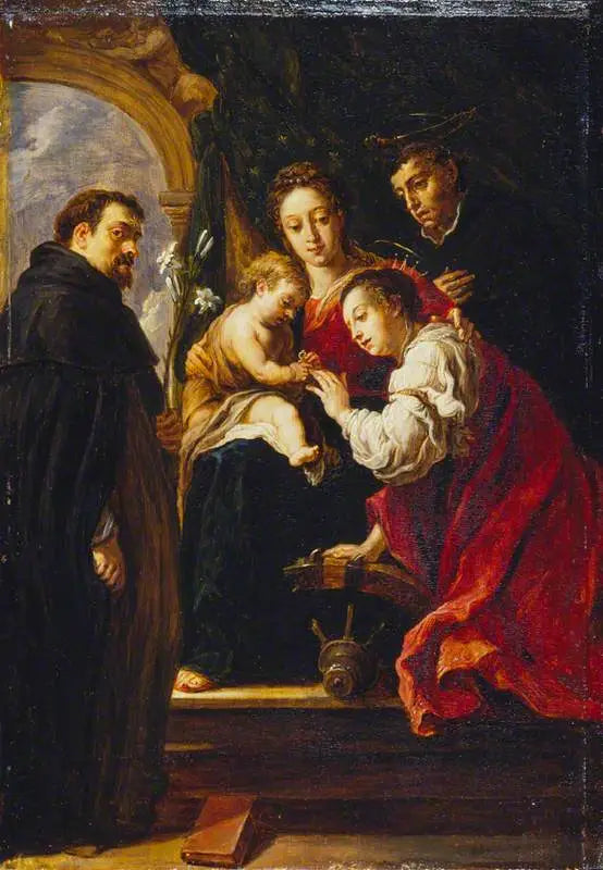 Le mariage mystique de sainte Catherine - David Teniers le Jeune - Alpha Reproduction
